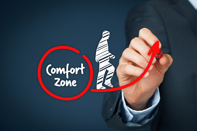 Figura 1.1 Deixar a zona de conforto para crescer.