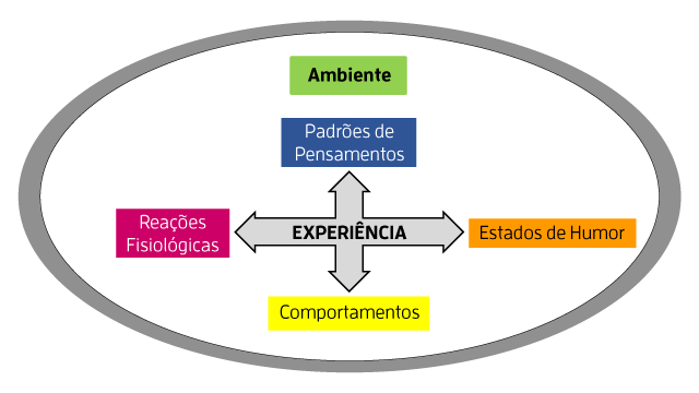 Figura 2.0 Modelo das 5 partes.  Fonte: Adaptação de (PADESKY, 2015) pelo autor do texto. (Tradução livre)